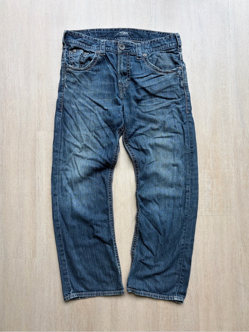 Y2K Baggy Silver Jeans
